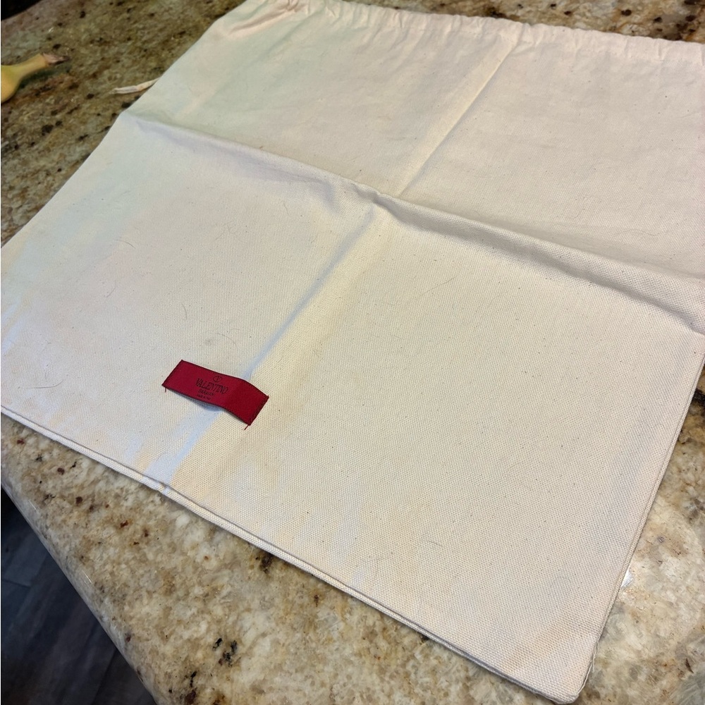 Valentino Canvas Dust Bag with Red Logo Tab